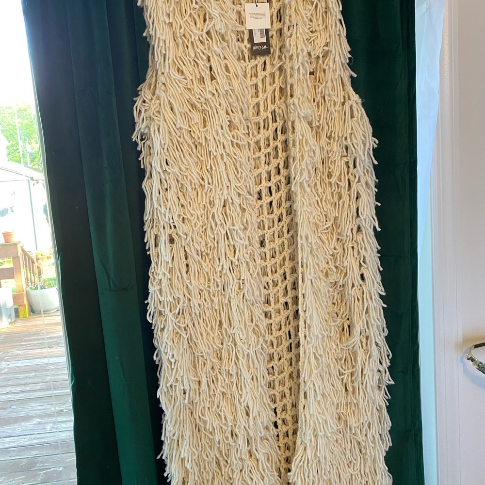 Maxi shaggy waist coat NWT